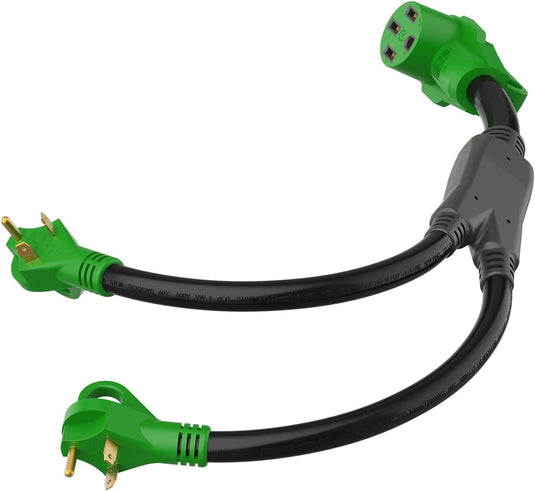 RV Y Adapter - 30A/30A to 50A