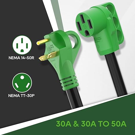 RV Y Adapter - 30A/30A to 50A