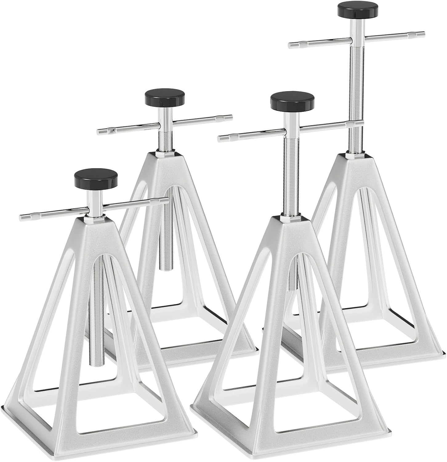 DPD Set 4 Martelli Stabilizzatori Per Camper E Rimorchio In Alluminio – Regolabili 28-43cm, Portata 3400kg