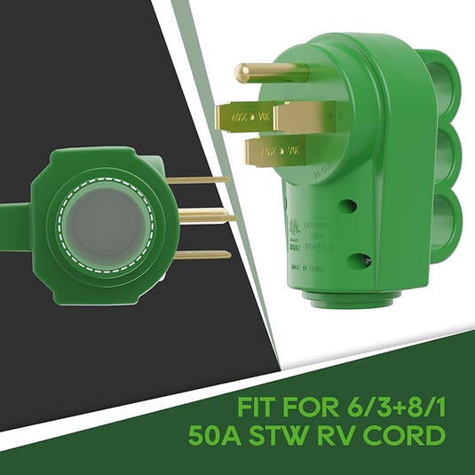 RV Replacement Male Plug 125/250V 50 Amp
