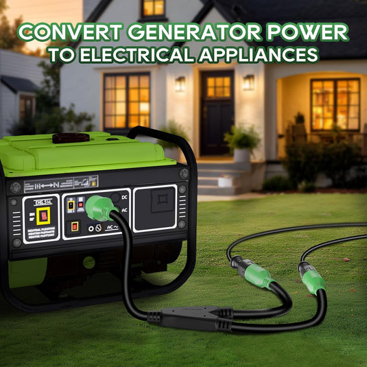 Generator Adapter Cord - L5-30P to Dual L5-30R