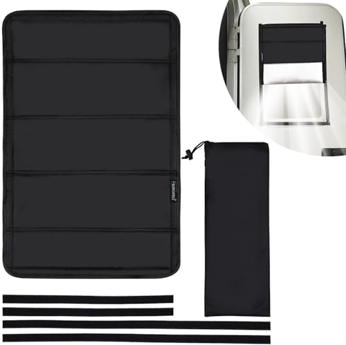 TZGP RV Door Window Shade Cover - 25x16 Inch, Magnetic Blackout, UV Protection, Foldable Oxford Fabric