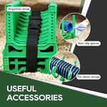 RVGUARD 20 FT RV Sewer Hose Support, with Adjustable Accordion Style for Dumping Fastly and Thoroughly, with Working Gloves, Elastic Anchor Bands and a Convenient Carry Strap