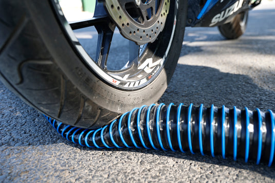 RV Sewer Hose Tested by a Suzuki Motorcycle? Here’s What Survived
