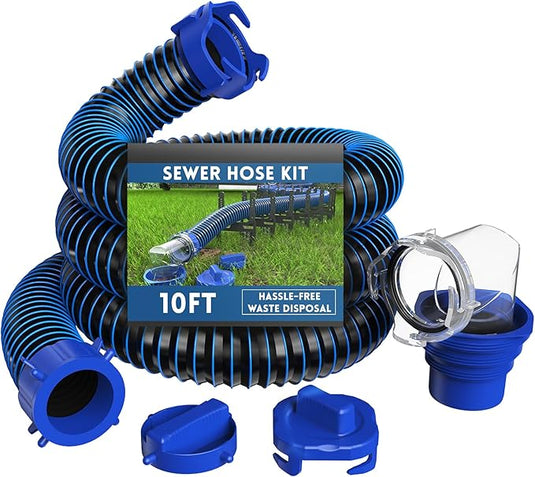 One-Piece RV Sewer Hose Kit - 3/10/15/20ft