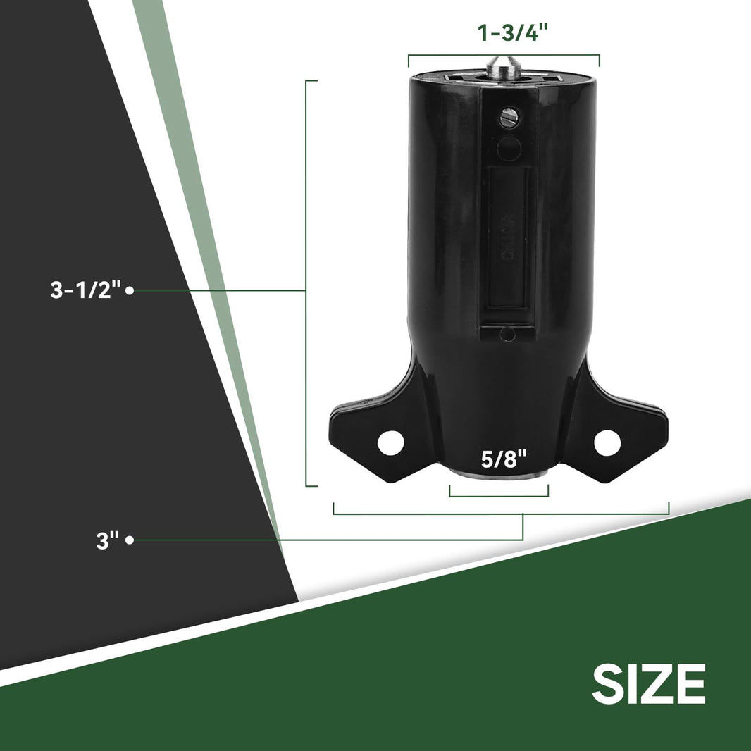 RVGUARD 7 Way Trailer Plug | Waterproof 12 Volt 7 Way Round Connector ...
