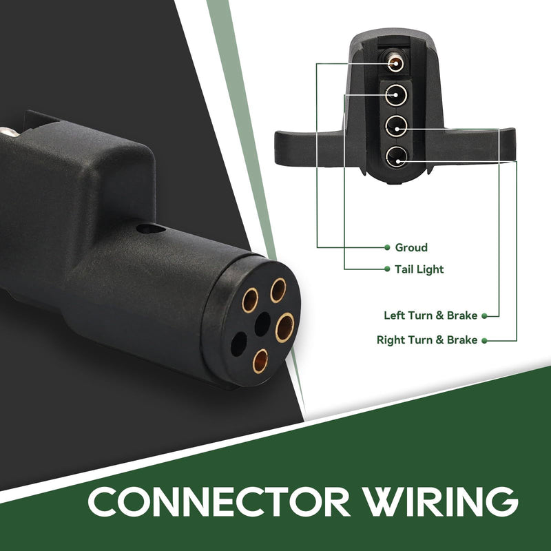 Load image into Gallery viewer, 12 Volt Trailer Plug Adapter 6 Pin to 4 Pin - RVGUARD
