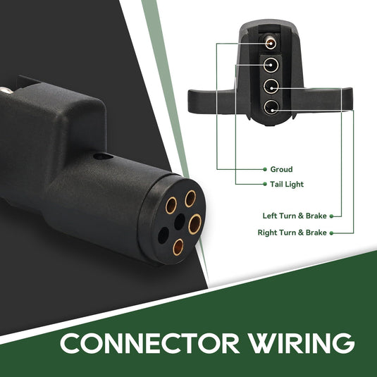 12 Volt Trailer Plug Adapter 6 Pin to 4 Pin - RVGUARD