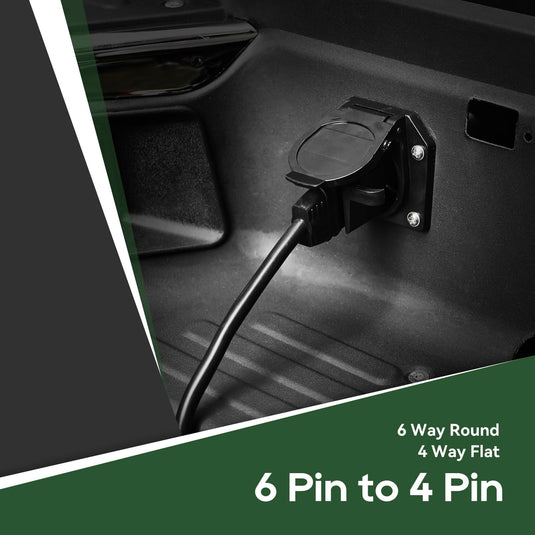 12 Volt Trailer Plug Adapter 6 Pin to 4 Pin - RVGUARD