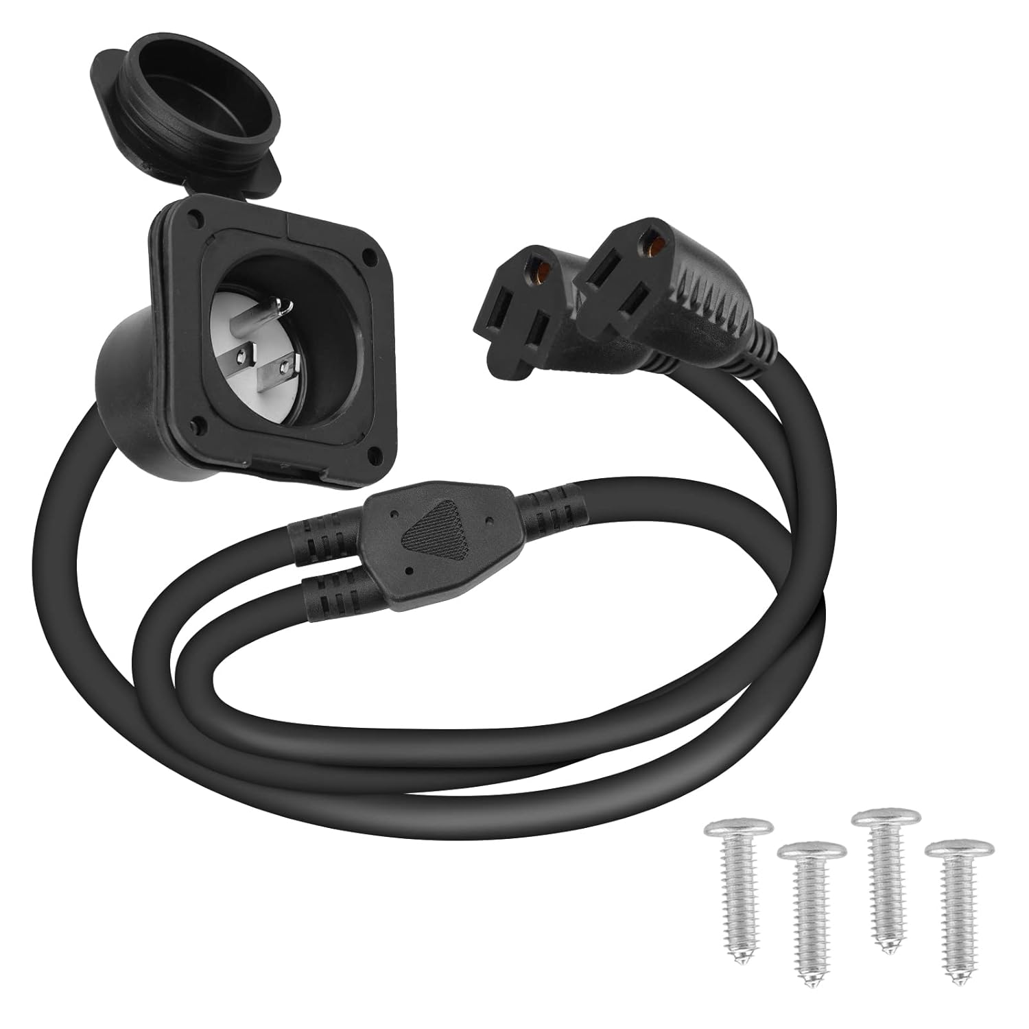 Ac Power Inlet RVGUARD 15 Amp 125V AC Power Inlet Port Plug | Dual 18