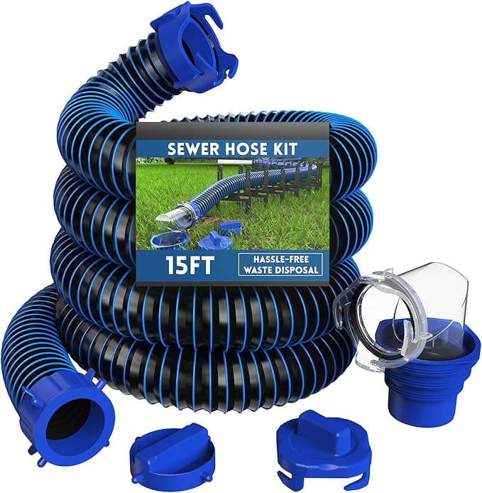 Load image into Gallery viewer, One-Piece RV Sewer Hose Kit - 3/10/15/20ft
