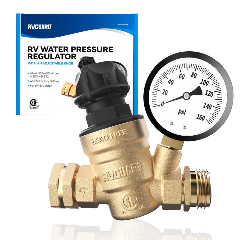 Load image into Gallery viewer, RV Water Pressure Regulator Valve with Adjustable Knob
