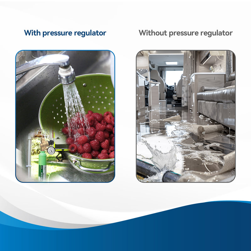 Load image into Gallery viewer, RV Water Pressure Regulator Valve with Adjustable Knob
