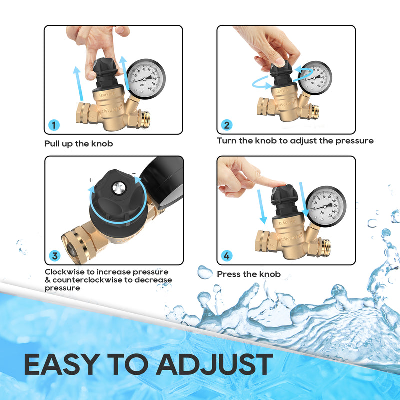 Load image into Gallery viewer, Winter RV Water Bundle: Heated Hose + Adjustable Pressure Regulator
