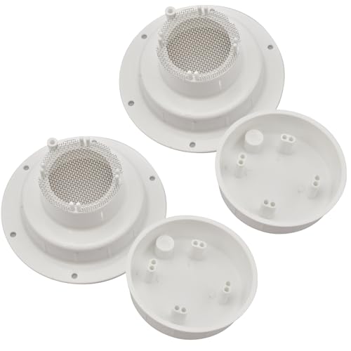 Load image into Gallery viewer, RVGUARD Plumbing Vent Kit with Screen, 2 Pack, Camper Vent Cap Replacement, RV Sewer Vent Cap for 1 to 2 3/8&quot; Pipe, White
