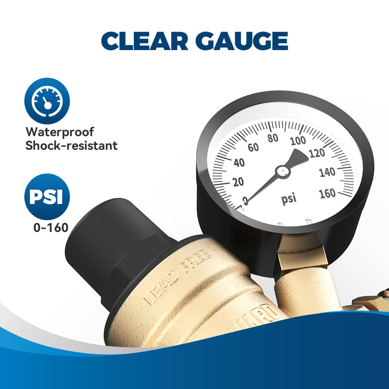 Load image into Gallery viewer, RV Water Pressure Regulator Valve with Adjustable Handle
