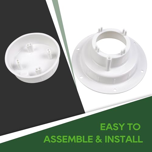 RVGUARD Plumbing Vent Kit with Screen, 2 Pack, Camper Vent Cap Replacement, RV Sewer Vent Cap for 1 to 2 3/8" Pipe, White