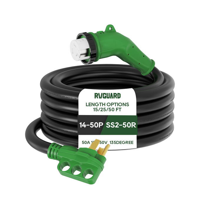 50 Amp RV Extension Cord with 135° Handle