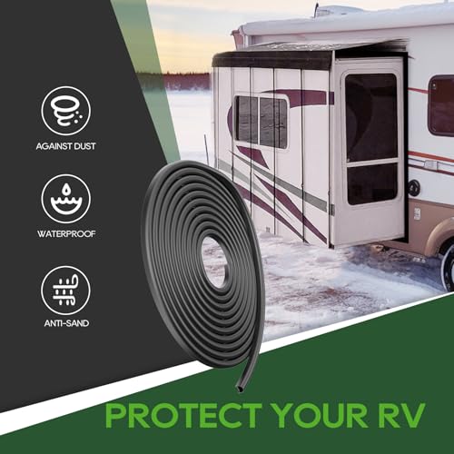 Load image into Gallery viewer, RVGUARD 40FT RV Slide Out Seal, Waterproof RV Seal Replacement for RVs, Travel Trailers and 5th Wheels, D-Shaped
