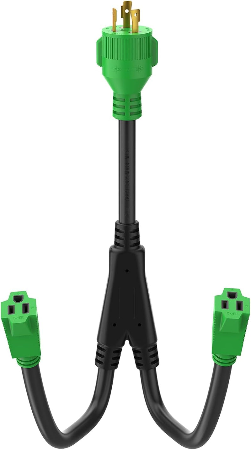 Load image into Gallery viewer, Generator Adapter Cord - L5-30P to Dual 5-15R
