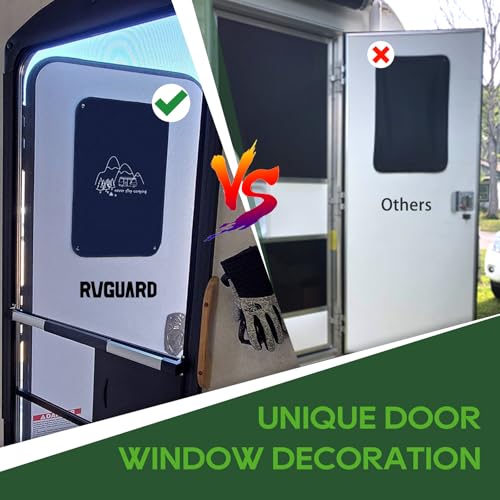 Load image into Gallery viewer, RVGUARD RV Door Window Shade Cover - RV Blackout Window Cover with Printing, an-UV and Privacy Protection, (16” x 25”, Never Stop RVing)
