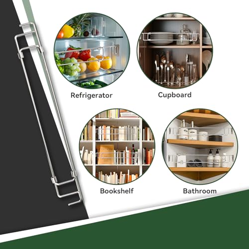 Load image into Gallery viewer, RV Adjustable Fridge Bars Stainless Steel Rods Refrigerator Tension Rod, Holds Food and Drinks in Place, Extends Between 12-3/4&quot; and 22-7/8&quot; for RV Fridge, Kitchen, Cupboard, Bookshelf (2 Packs)
