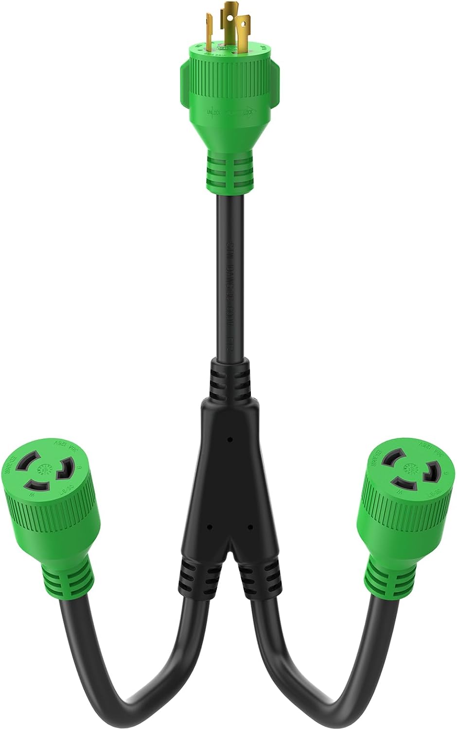Generator Splitter Adapter - 30A to Dual 30A Y-Cord with Locking Ends ...