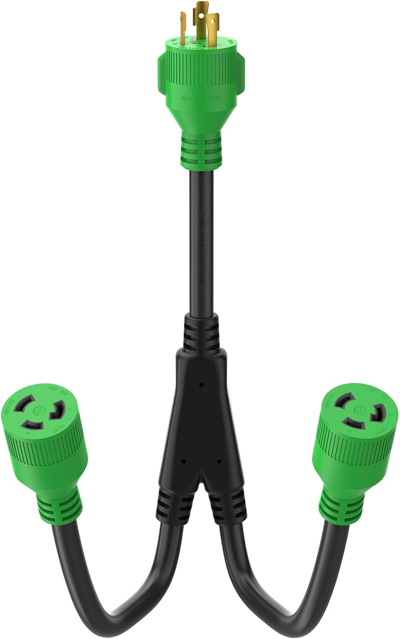 Load image into Gallery viewer, Generator Adapter Cord - L5-30P to Dual L5-30R
