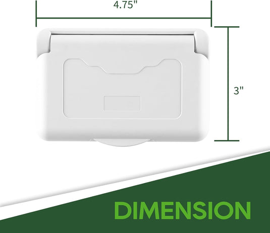 RV Weatherproof Receptacle Cover - White