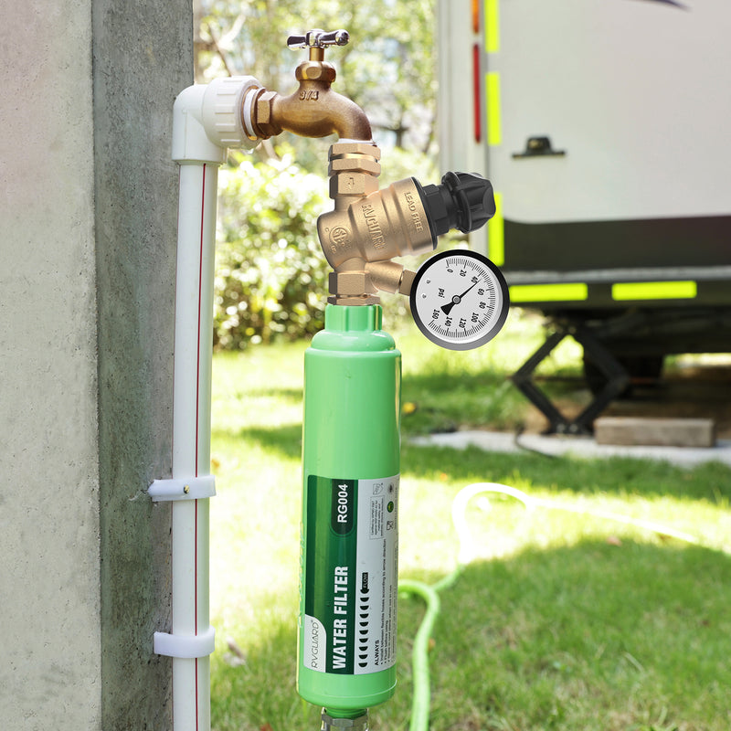 Load image into Gallery viewer, RV Water Pressure Regulator Valve with Adjustable Knob
