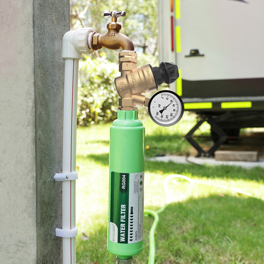 RV Water Pressure Regulator Valve with Adjustable Knob