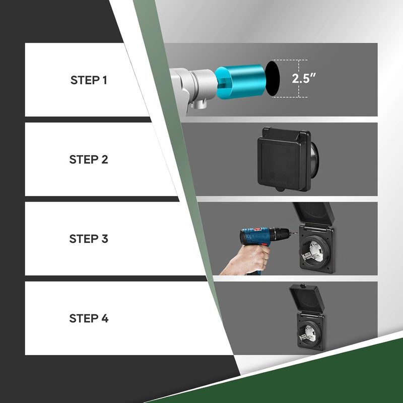 Load image into Gallery viewer, 50A RV Power Inlet – SS2-50P
