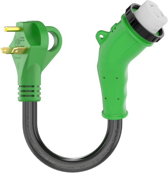 135° 30A to 50A RV Plug Adapter with Locking Connector