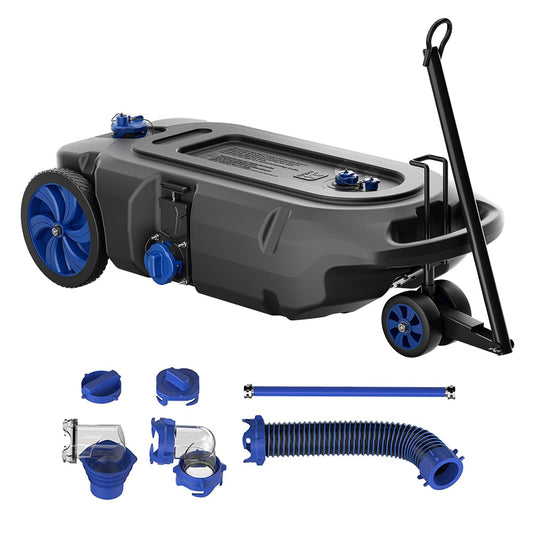 34 Gallon Portable RV Waste Tank with 4 Wheels