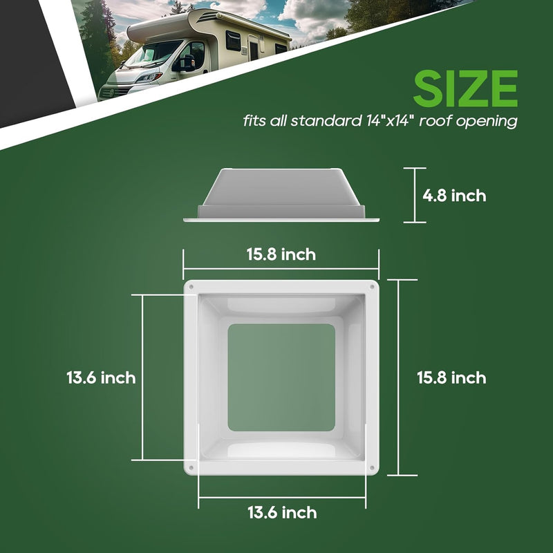 Skylight Inside Rv RVGUARD RV Skylight Inner Dome Replacement | Universal Fit, UV ...