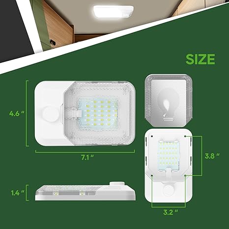 Load image into Gallery viewer, RV 12V LED Ceiling Single Dome Light
