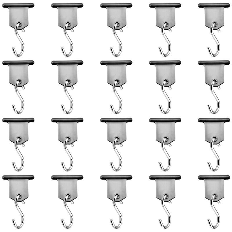 Load image into Gallery viewer, RVGUARD RV Awning Light Holder, 20 Pack, Clips Easily Slide into RV Awning Roller Bar Channel, Each Hook can Support 15 lbs
