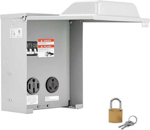 2 Receptacles Power Outlet Panel with 20 Amp Adapter - 30A + 50A