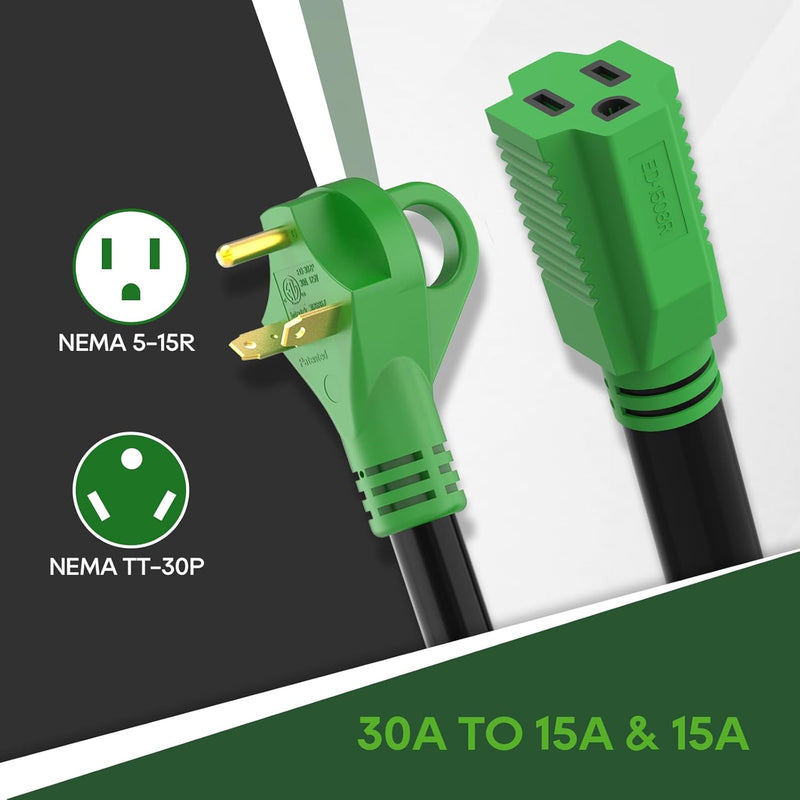 Load image into Gallery viewer, RV Y Adapter - 30A to 15A/15A
