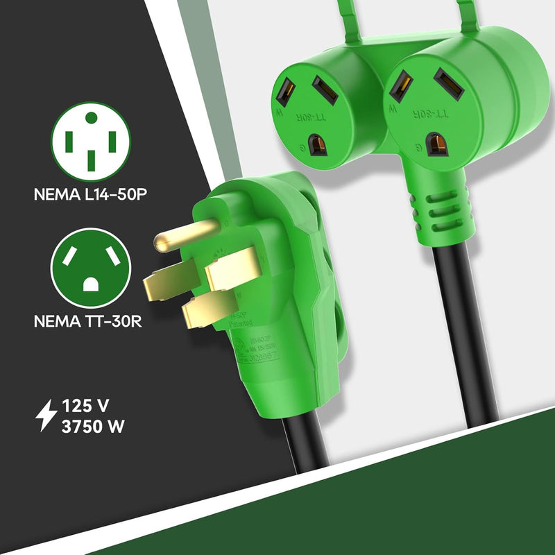 Load image into Gallery viewer, RV Splitter Adapter - 50 Amp to 30 Amp
