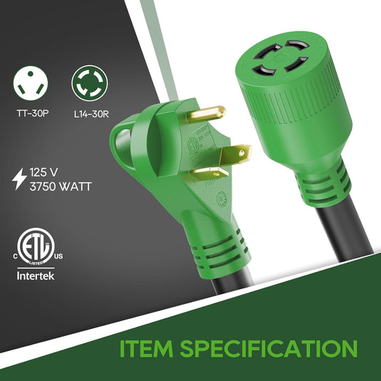 30 Amp to 30 Amp Generator Adapter Cord