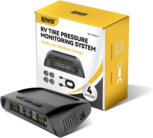 RV Tire Pressure Monitoring System with Solar Charge