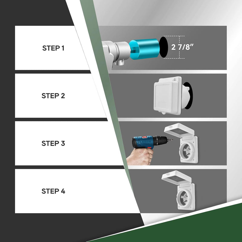 Load image into Gallery viewer, 30A RV Power Inlet –  L5-30P
