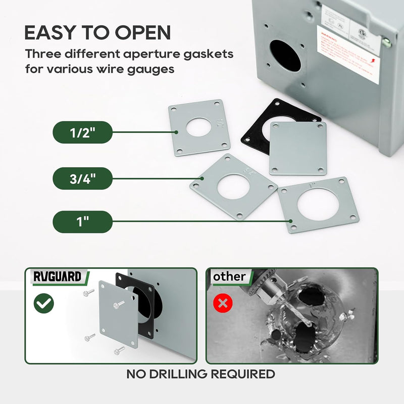 Load image into Gallery viewer, 125/250 Volt 50 Amp RV/EV Outlet Box 14-50R
