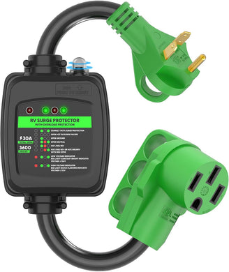 RV Adapter Cord with Surge & Overload Protection
