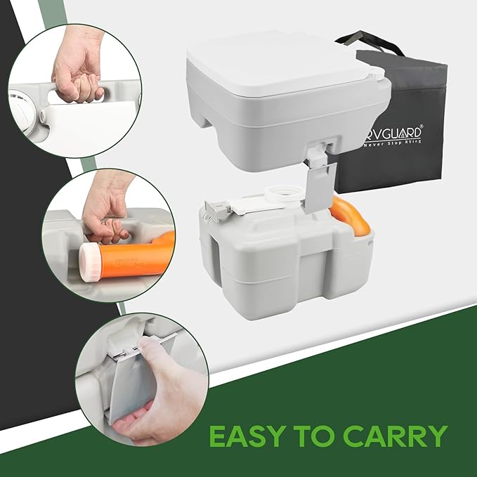 Load image into Gallery viewer, Portable Camp Toilet 5.3 Gallon with Carry Bag and Wash Sprayer
