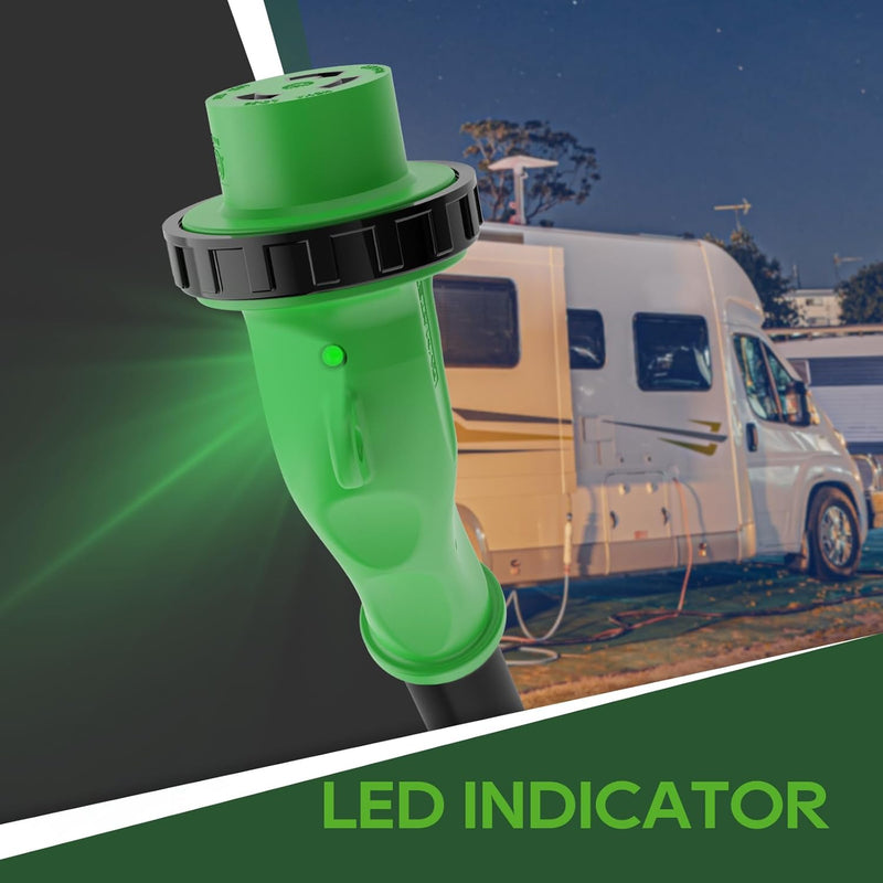 Load image into Gallery viewer, 135° 15A to 30A RV Plug Adapter with Locking Connector
