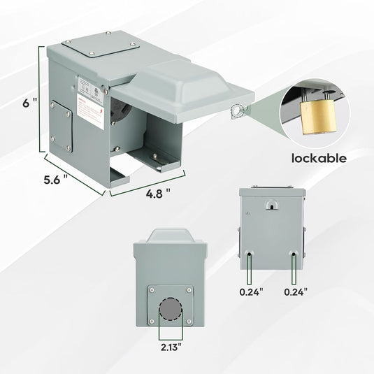 Boîtier de prise électrique pour VR/VE 50 A 125/250 V