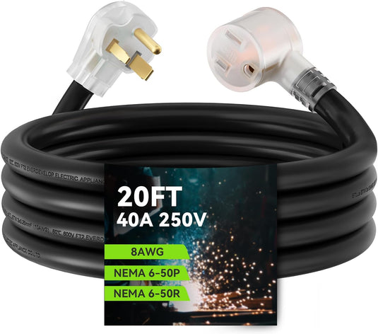 250V Welder Extension Cord - 6-50P to 6-50R