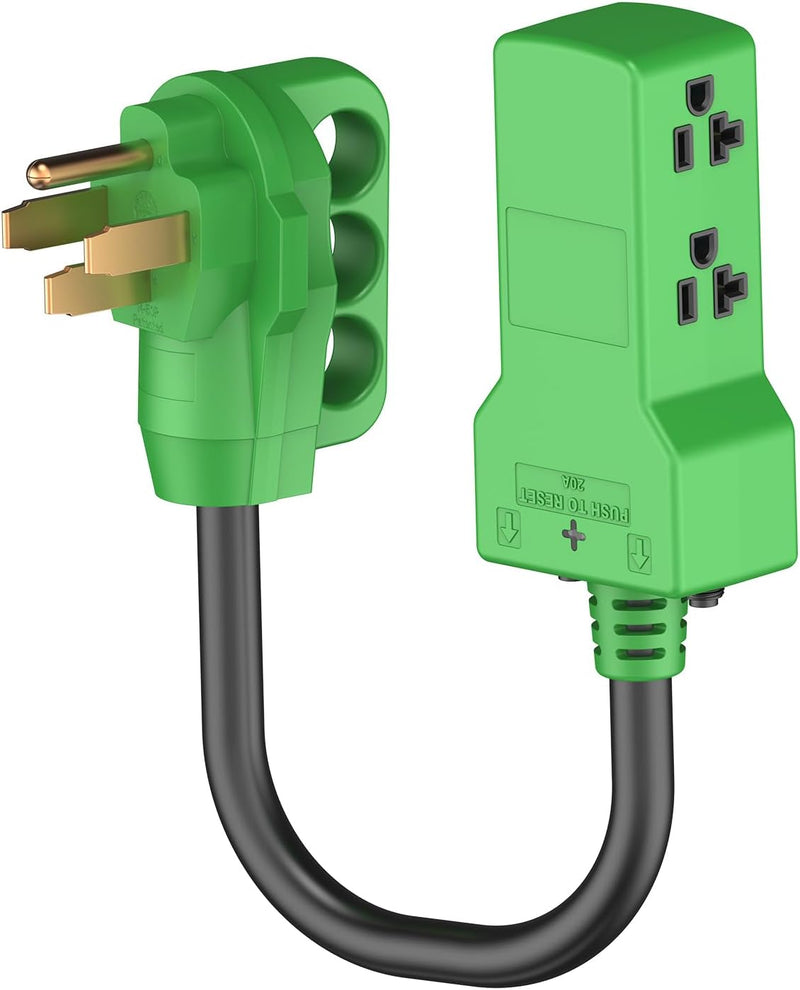 Load image into Gallery viewer, 50 Amp to 20 Amp RV Distribution Adapter Cord - NEMA 14-50P to 4x 5-20R
